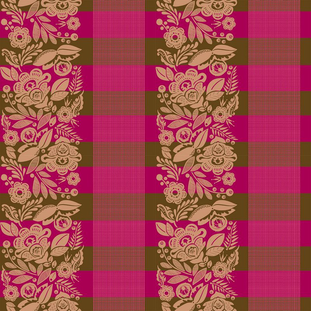Perennial Borders 108" Wide Back - Festival in Coffee - Anna Maria Textiles (Northcott)