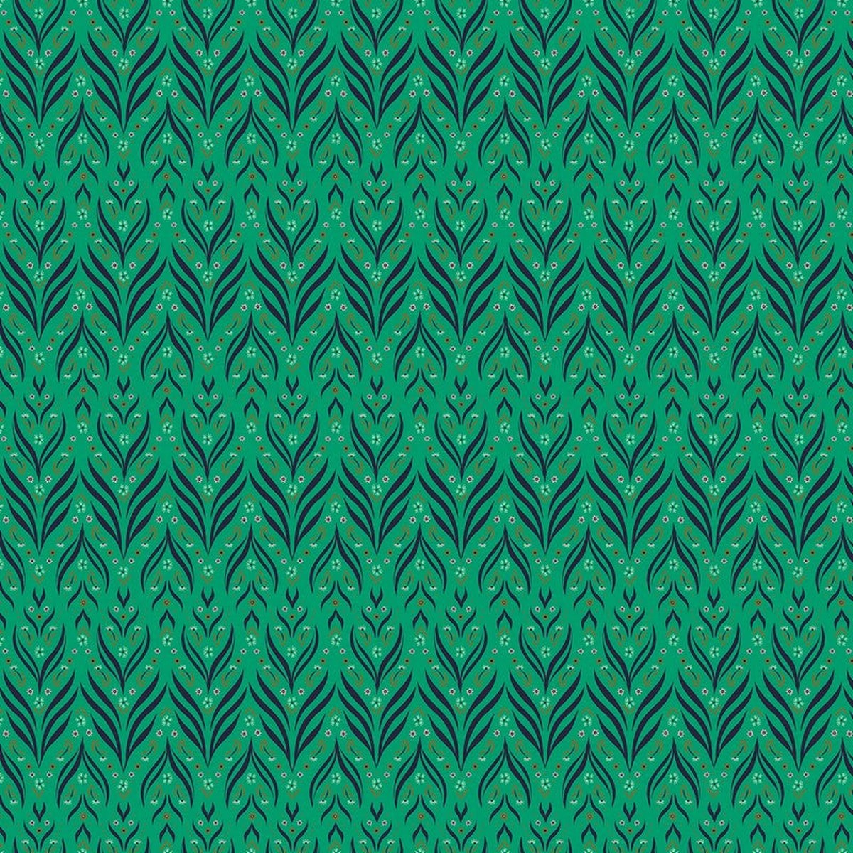 Camouflage - Tiger Fern in Green - Kathy Doughty - FIGO (Northcott)