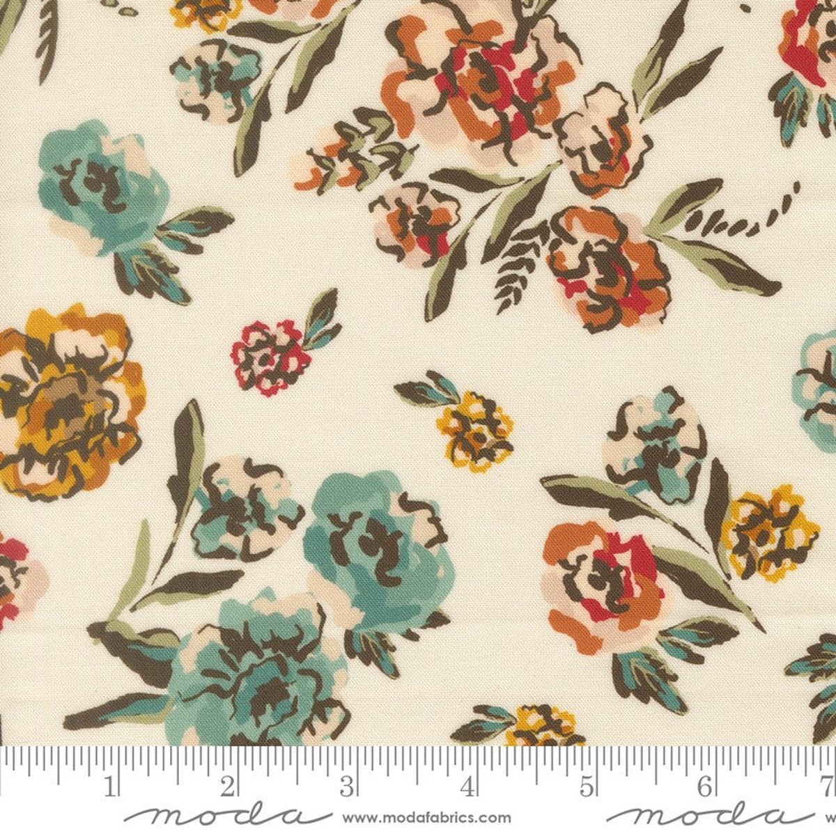Flora & Thread - Brushed Bouquet in Eggshell - Fancy That Design House - Moda (Pre-order: Dec 2026)
