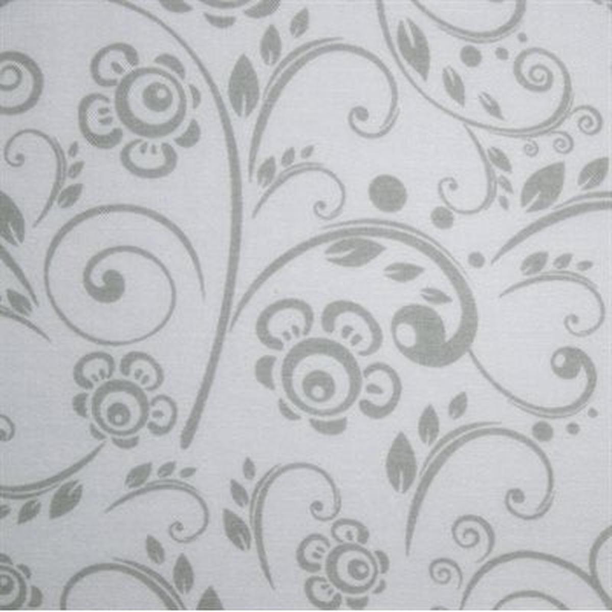 Harmony Prints 108" Wideback - Grey on White - 1250W-131 in Floral