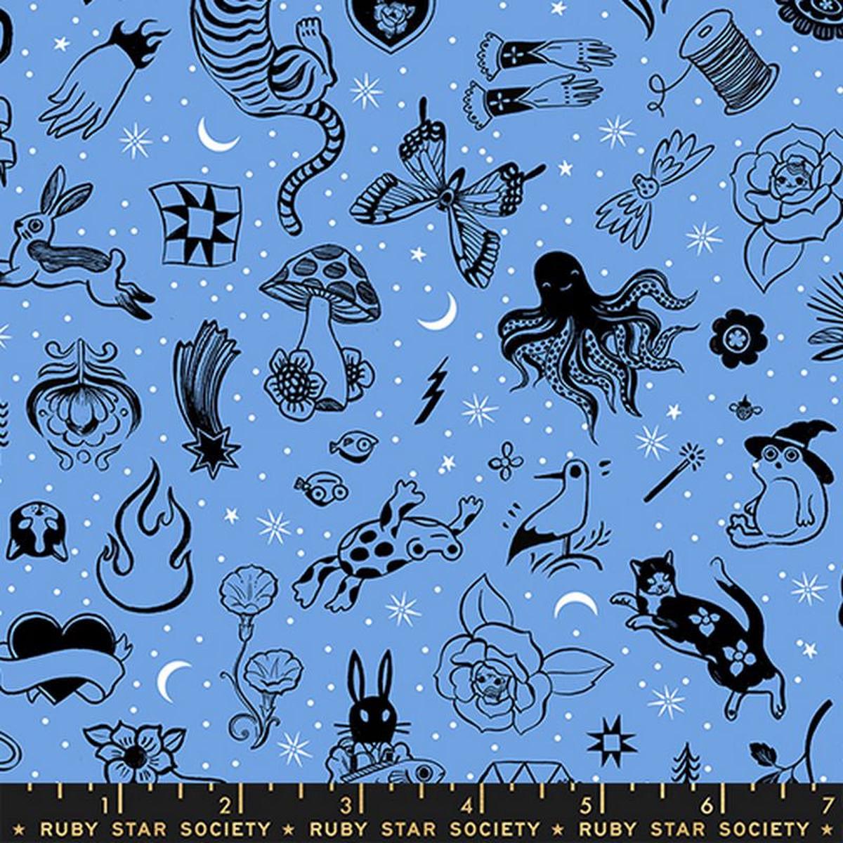 Ink Shop - Tattoo Flash in Lindley Blue - Sarah Watts - Ruby Star Society (Pre-order: Nov 2026)