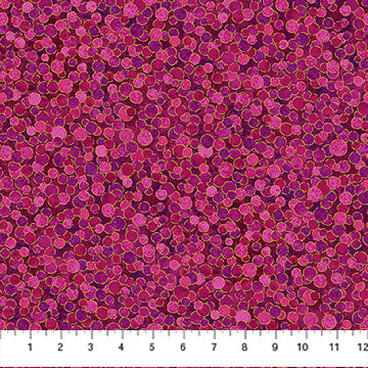 Shimmer - Multi Dot Bubble Gum (27895M-28) Metallic - Northcott - Full Bolt (10m)
