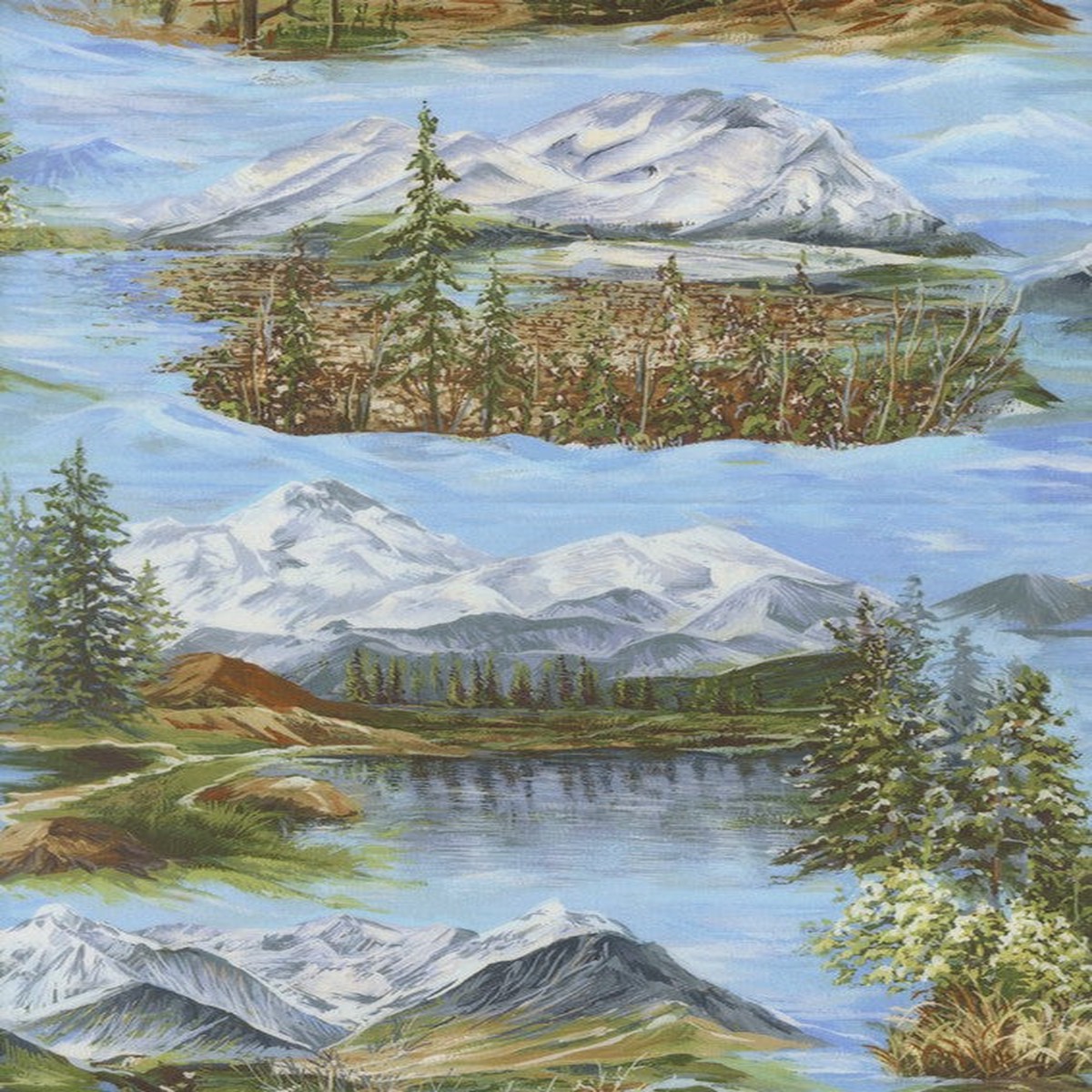 Wild Blue Yonder - Mountainscape in Sky - Moda