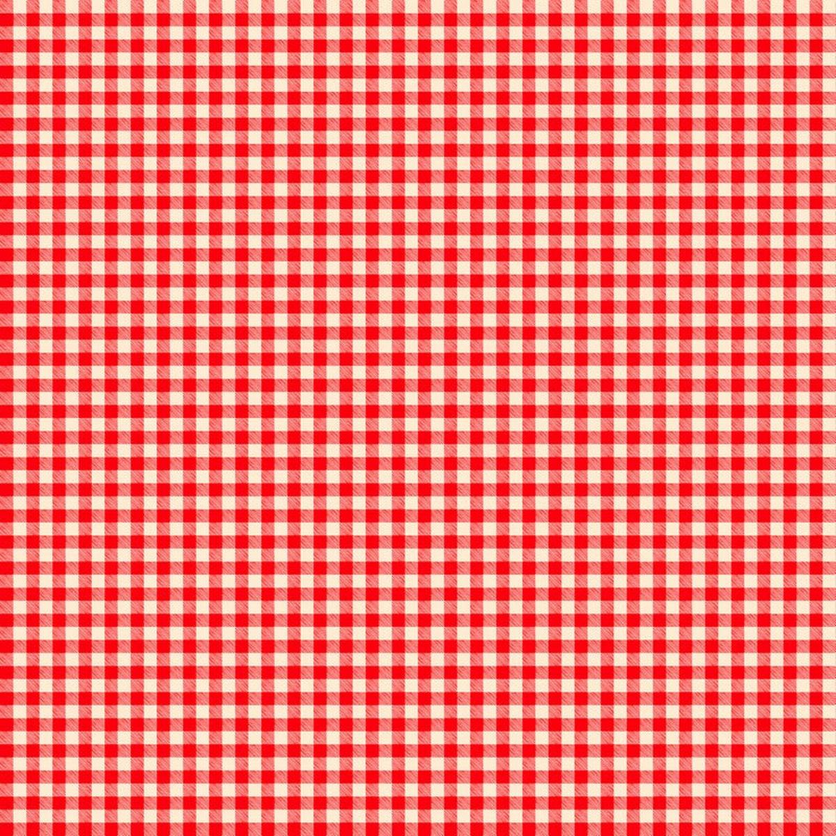 Camping Therapy - Gingham in Red/Ivory - Patrick Lose - Northcott
