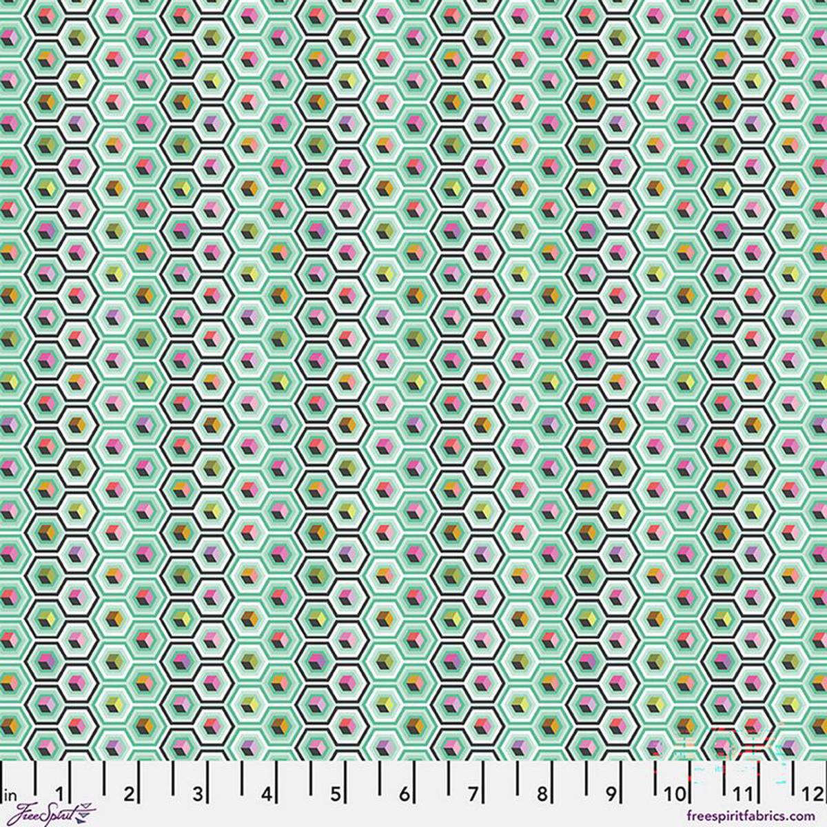 Prince Charming Deja Vu - Hexbox in Sweetmint - Tula Pink - Free Spirit (Pre-order: Aug 2026)