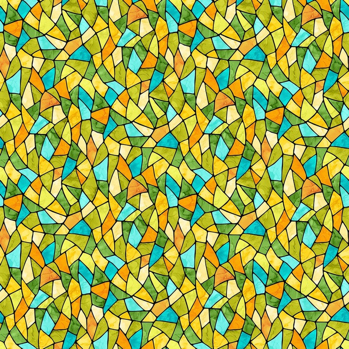 Tree of Life - Stained Glass in Yellow - Deborah Edwards & Elena Belokrinitski - Northcott (Pre-order: Dec 2026)
