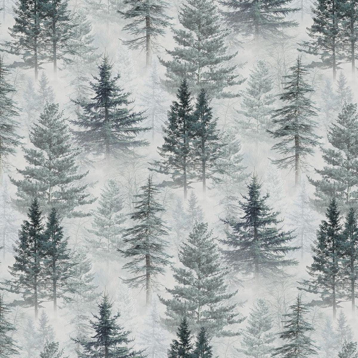 Guardians - Trees in Light Grey - Deborah Edwards - Northcott (Pre-order: Nov 2026)