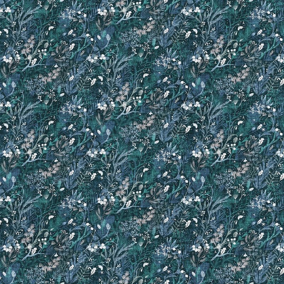 Snowdrift - Foliage in Navy - Esther Fallon Lou - FIGO (Northcott) (Pre-order: Sept 2026)