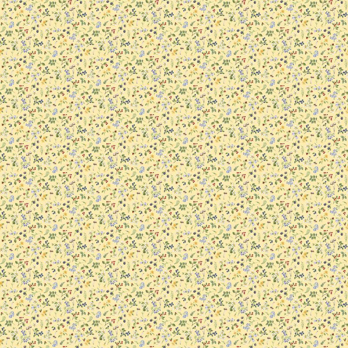 Country Mouse - Small Floral Toss in Yellow - Deborah Edwards - Northcott (Pre-order: July 2026)