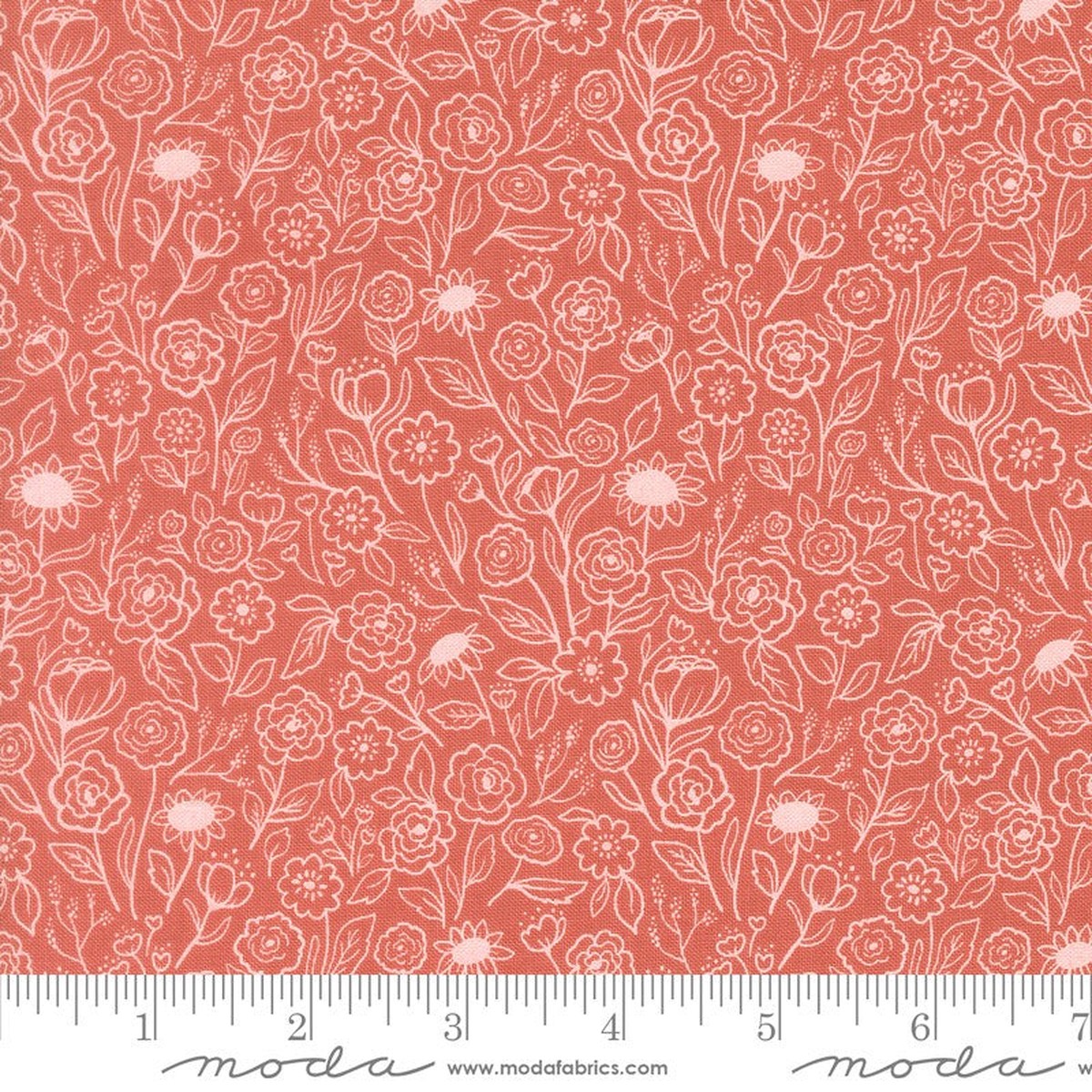 Garden Glam - Flower Doodles in Rose Water - Lella Boutique - Moda (Pre-order: Dec 2026)