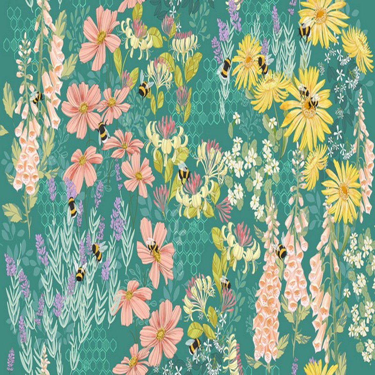 Pollinators - Bee Garden in Pond - Robin Pickens - Moda (Pre-order: Jan 2027)