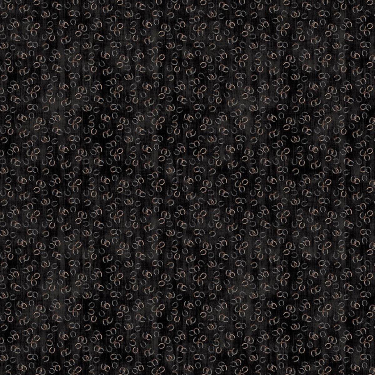 Saddle & Sky - Horseshoes in Black - FIGO Studio (Northcott) (Pre-order: Dec 2026)