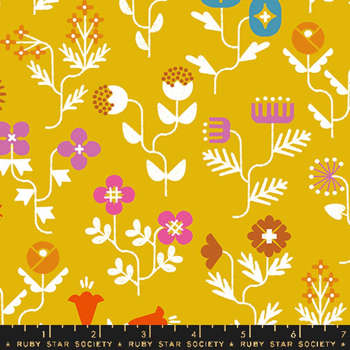 Salutations - CANVAS Forget Me Not in Goldenrod