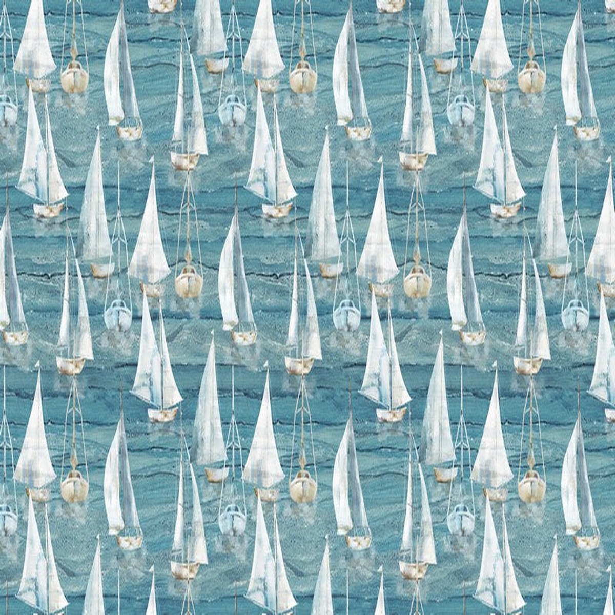 Smooth Sailing - Large Sail Boats in Blue Multi - Deborah Edwards (Pre-order: Aug 2026)