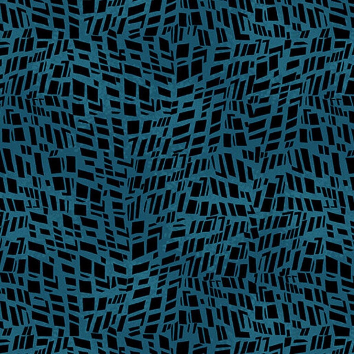 Go With the Flow - Dark Teal 6744-85 - Ann Lauer - Benartex
