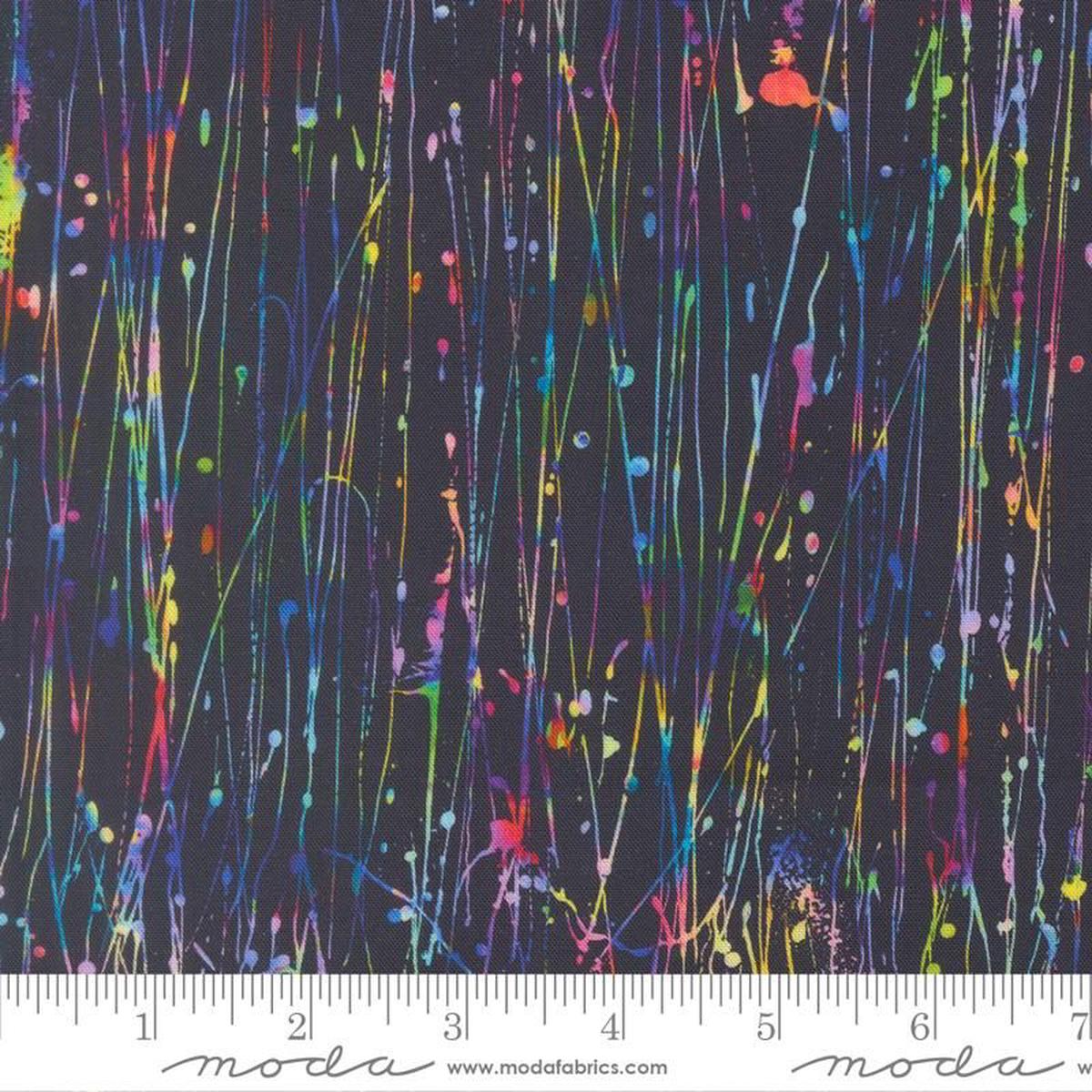 Gradients Gallery - Dripping Paint in Midnight Rain - Moda