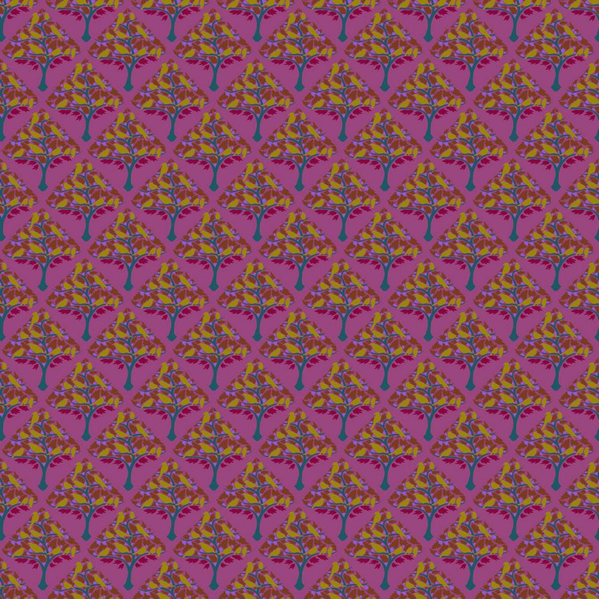 Mosaic Menagerie - Ornaments in Plum - Anna Maria Textiles (Northcott) (Pre-order: Dec 2026)