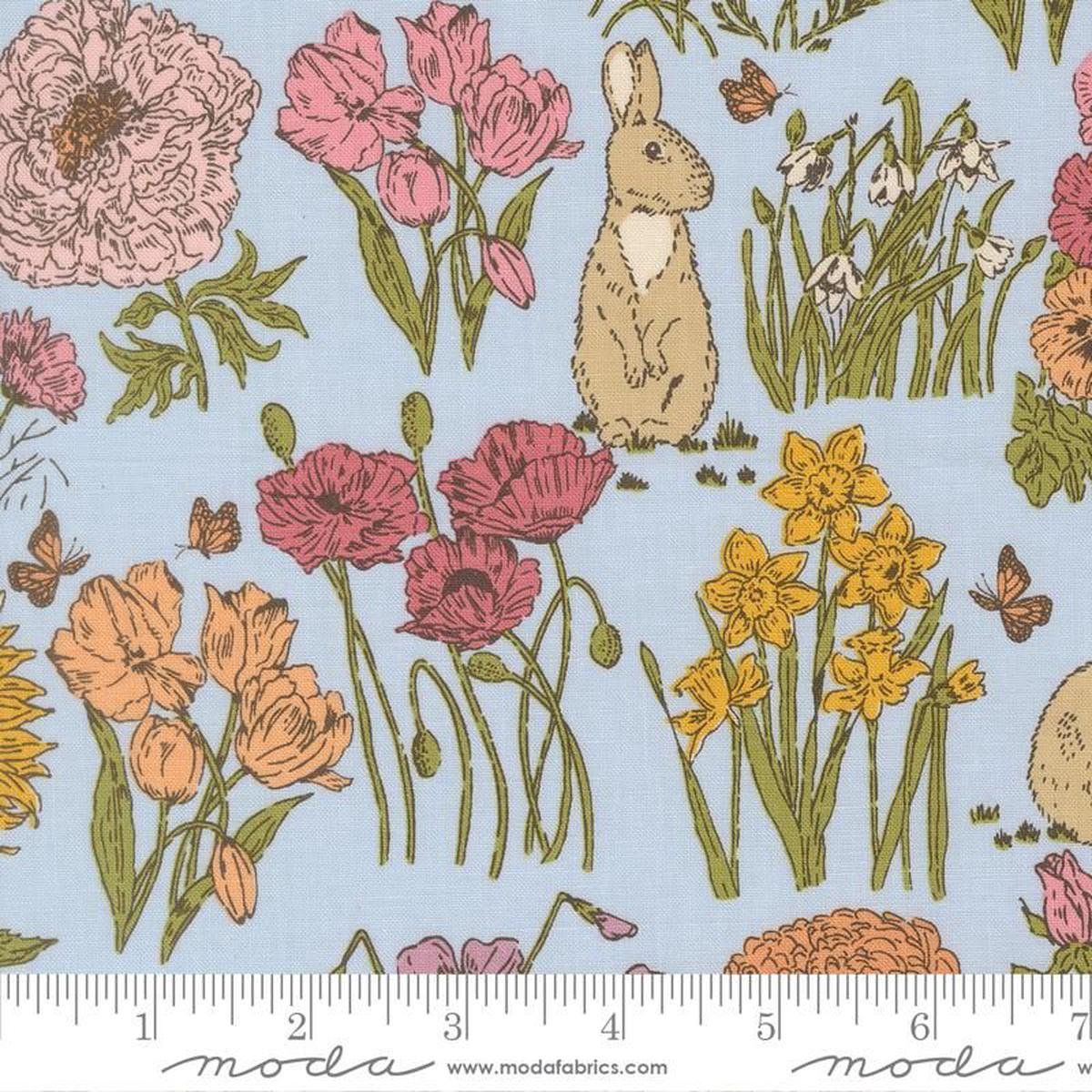 My Secret Garden - Garden Bunnies in Sky - Stacy Iest Hsu - Moda (Pre-order: Aug 2026)