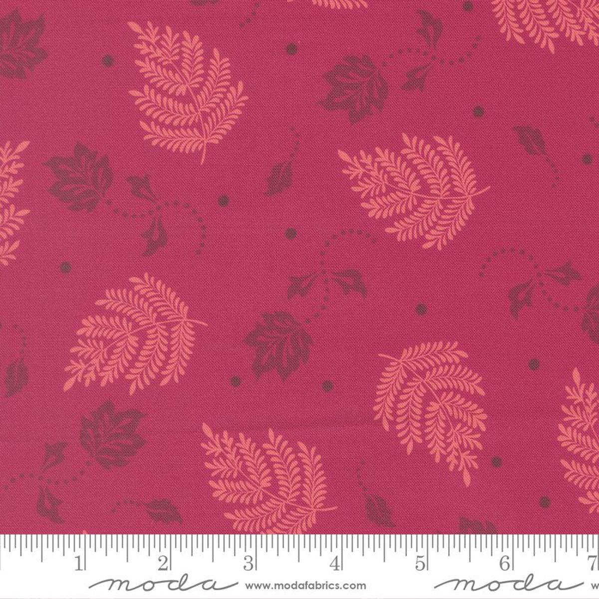 Sitara - Paisley Leaf in Pomegranate - Crystal Manning - Moda