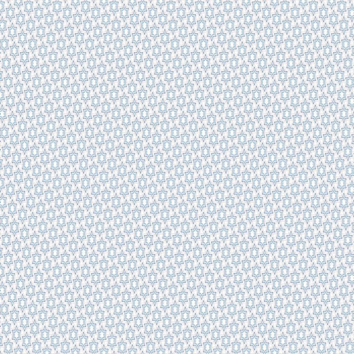 Starlight - Star Grid in White/Blue METALLIC - Elena Belokrinitski - Northcott