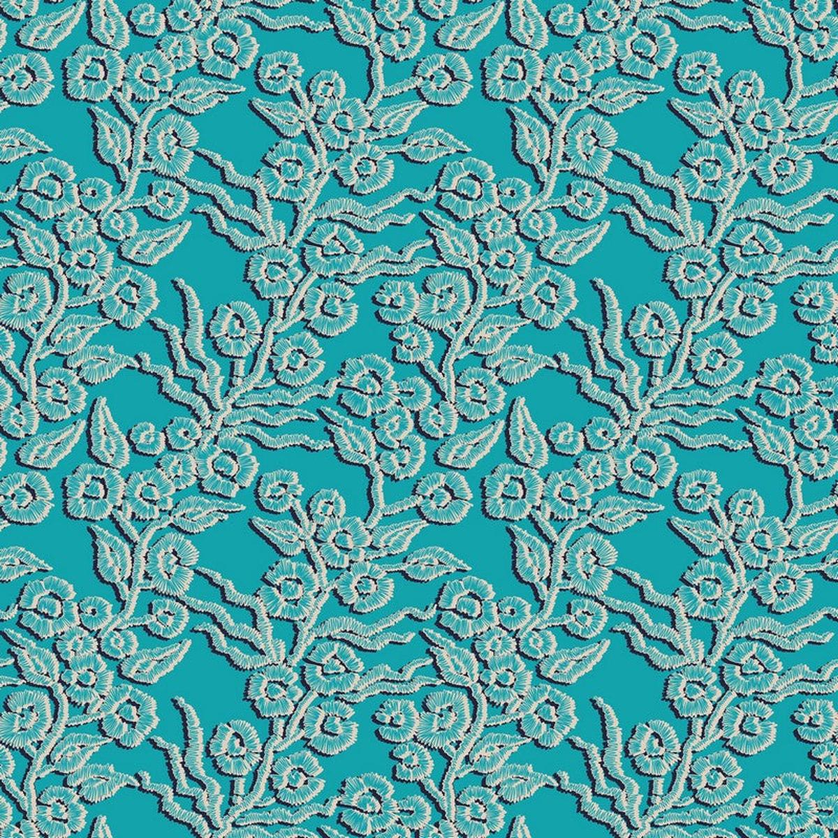 Camouflage - Leopard Blossoms in Blue - Kathy Doughty - FIGO (Northcott) (Pre-order: May 2026)