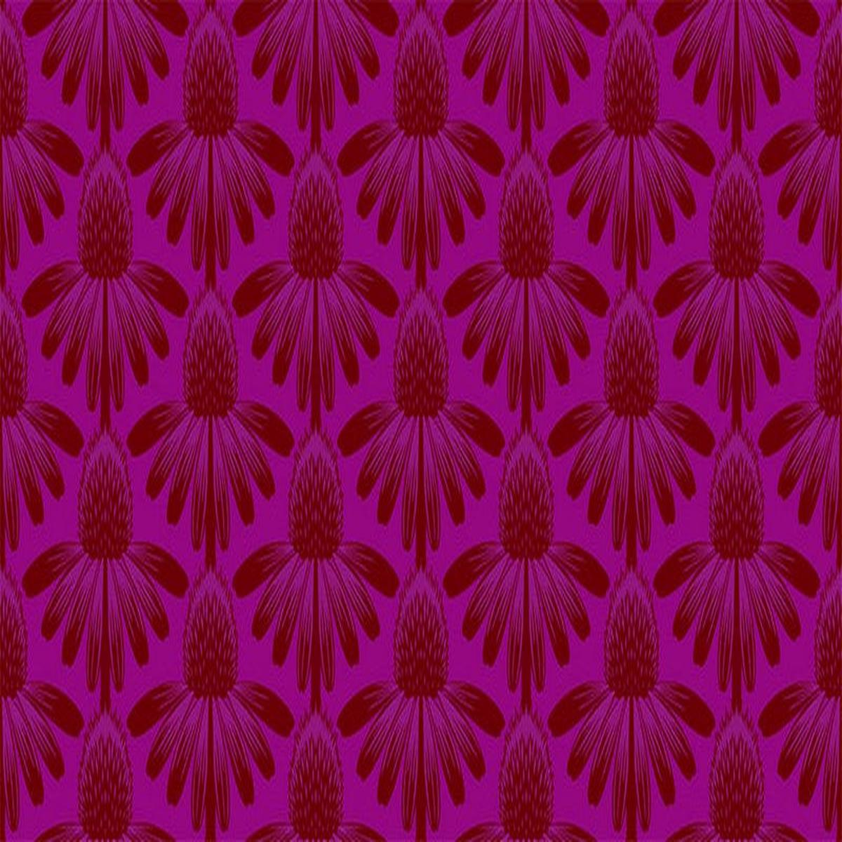 Indelible - Coneflower in Magenta - Anna Maria Textiles