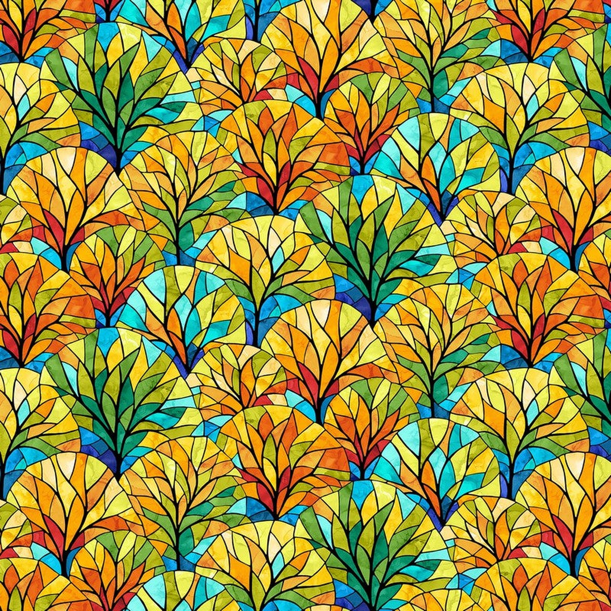 Tree of Life - Scallop in Yellow - Deborah Edwards & Elena Belokrinitski - Northcott (Pre-order: Dec 2026)