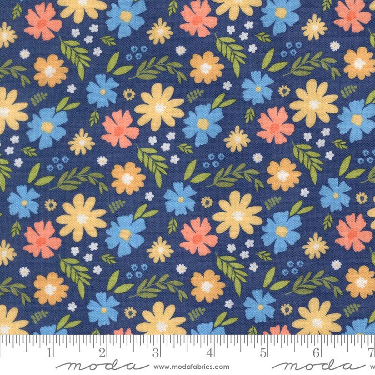 Catching Sunshine - Garden in Cobalt - Keri Anguiano - Moda (Pre-order: Feb 2027)