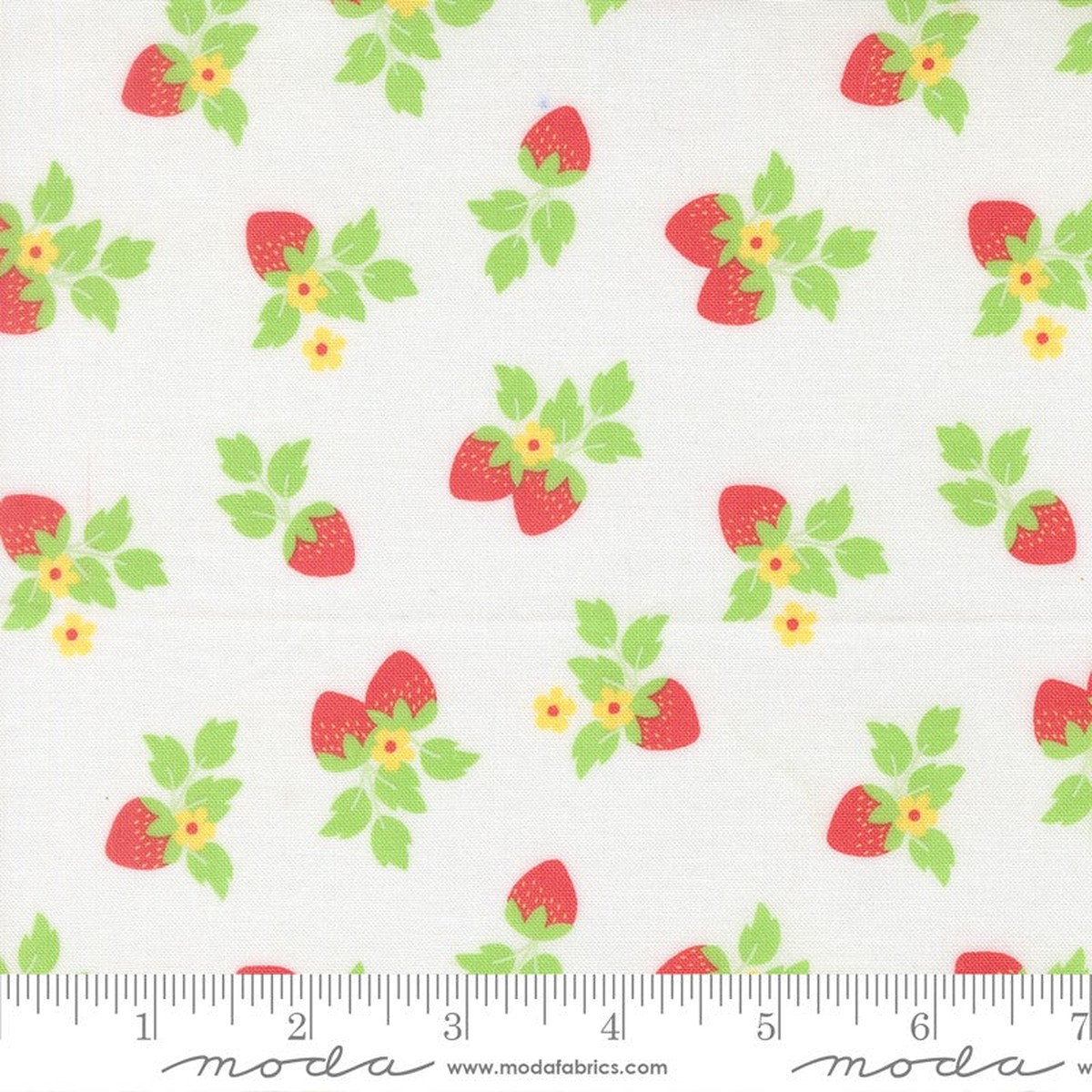 Fruit Salad - Strawberries in Off White - Corey Yoder - Moda