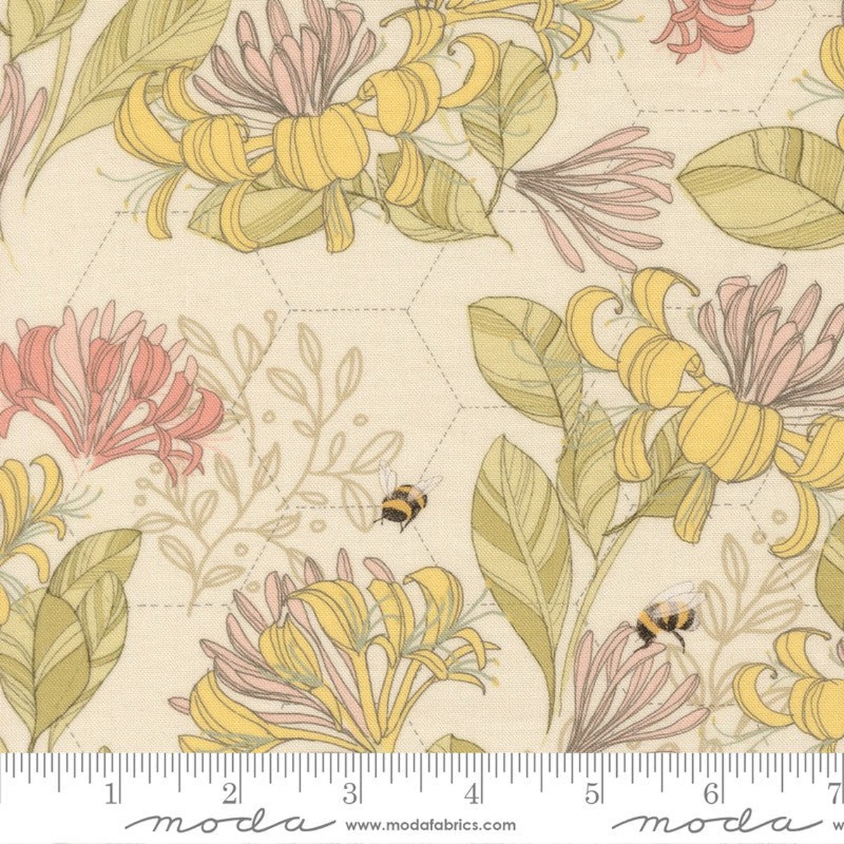 Pollinators - Honeysuckle in Cloud - Robin Pickens - Moda (Pre-order: Jan 2027)