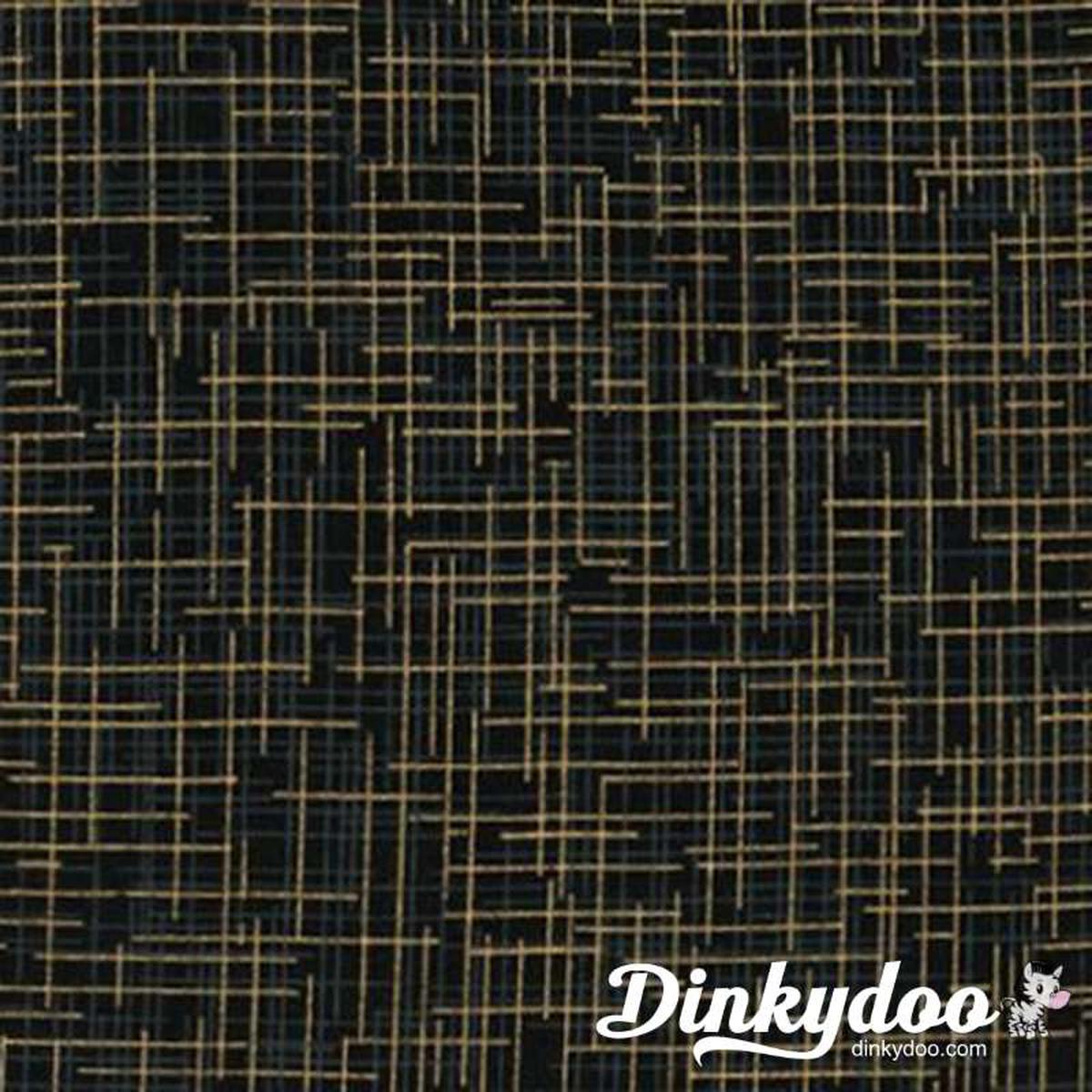 Quilters Linen - Black (Metallic) - (SRKM144762) - Full Bolt (15yd)