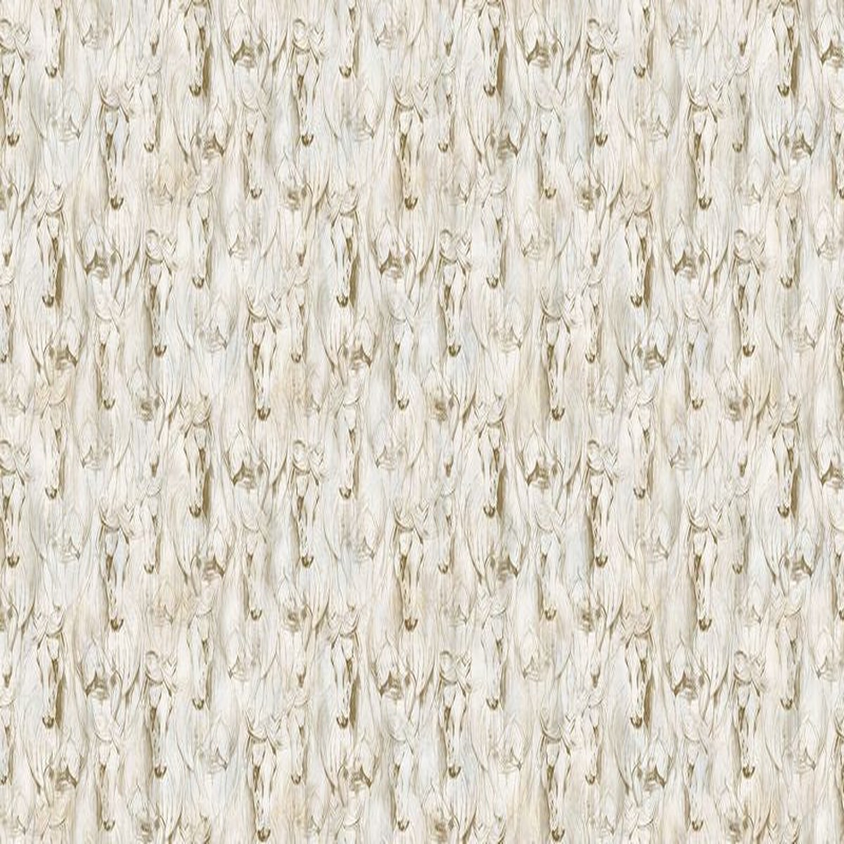 Shadow & Light - Horse Toile in Cream - Elise Genest - Northcott (Pre-order: Oct 2026)