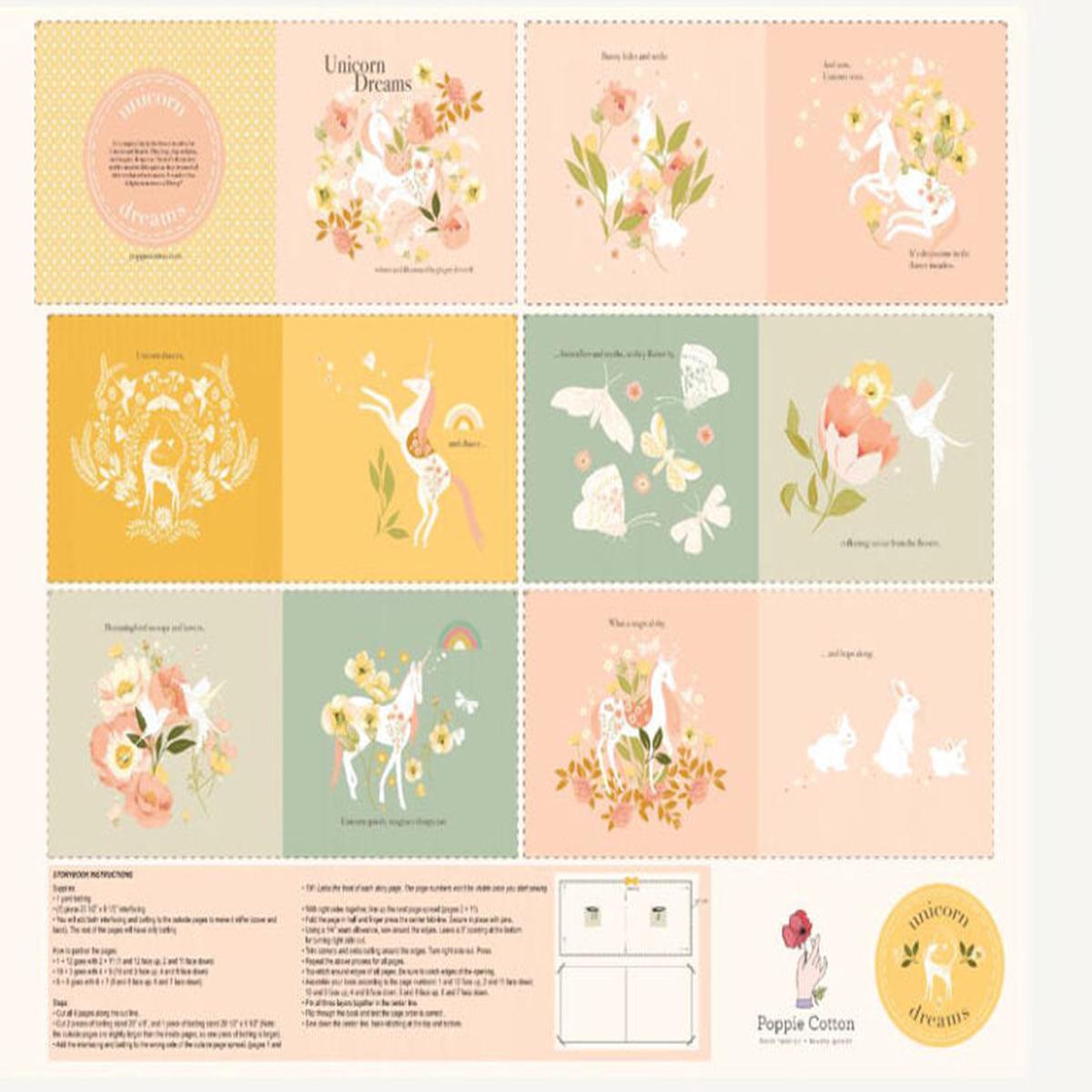 Unicorn Dreams - PANEL UD25721 - Ginger Deverell - Poppie Cotton