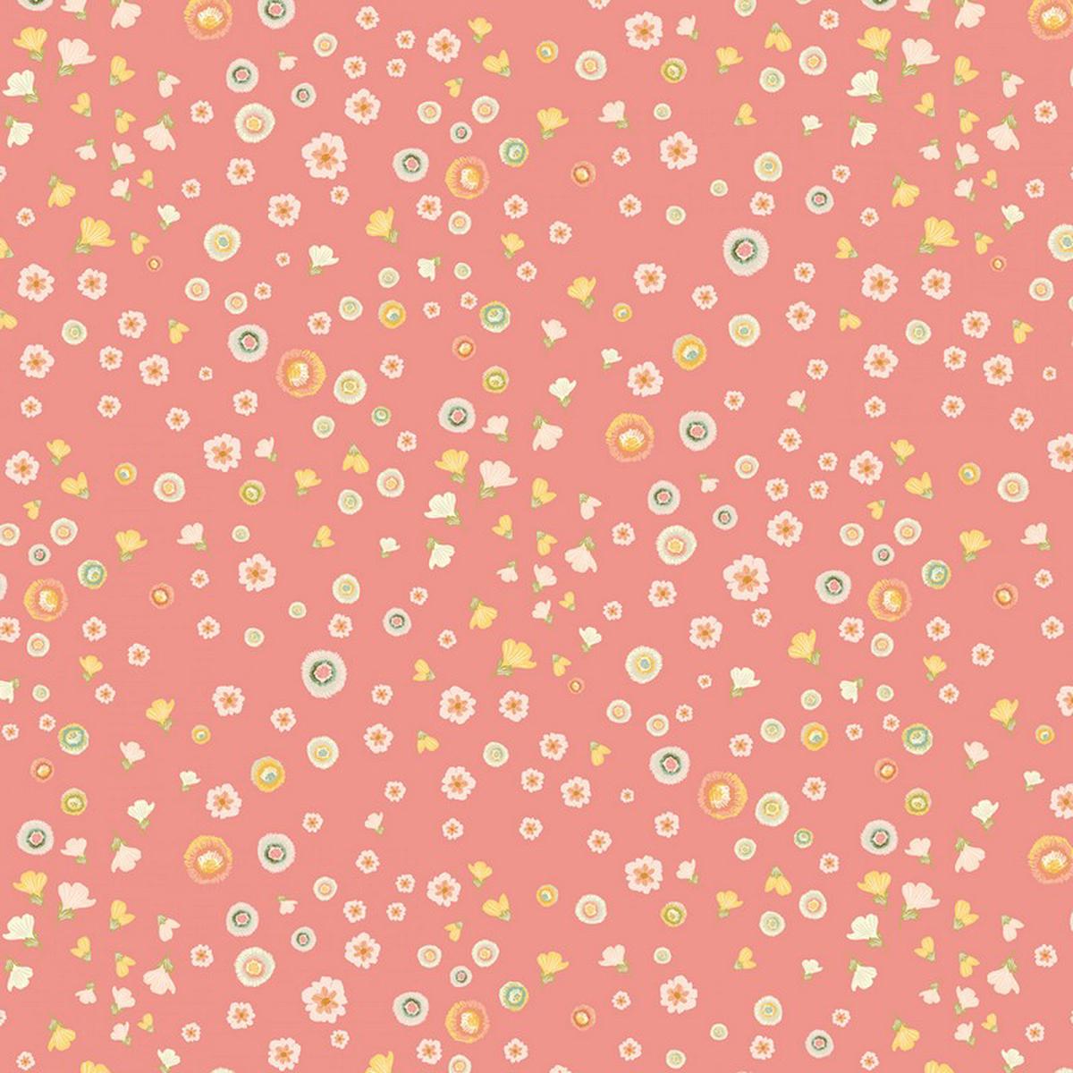 Unicorn Dreams - Stardust in Coral - Ginger Deverell - Poppie Cotton