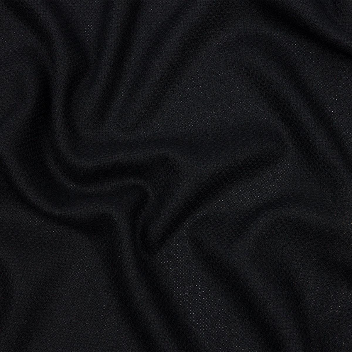 Black Wool Basketwoven