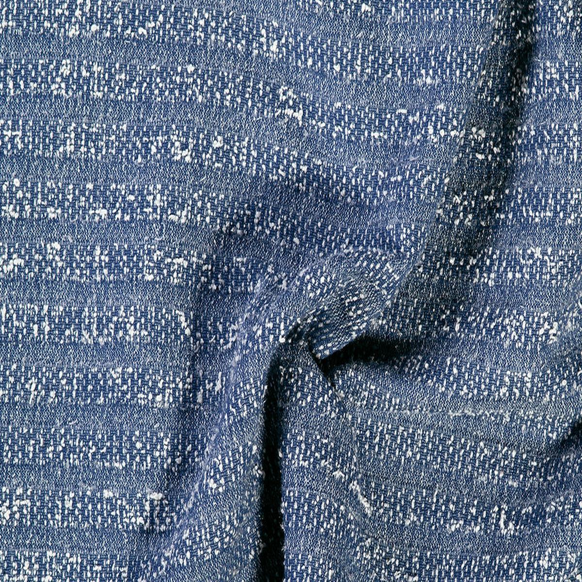 Couture Glimmery Slate Blue & White Boucl Blend (Made in Italy)