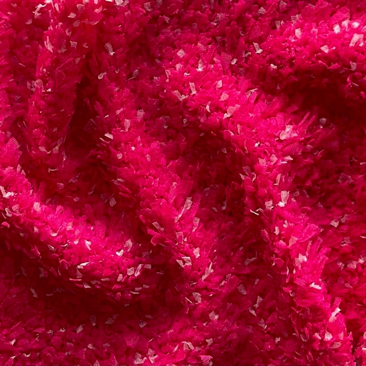 Fiery Amaranth Polyamide Blend Boucl (Made in Italy)