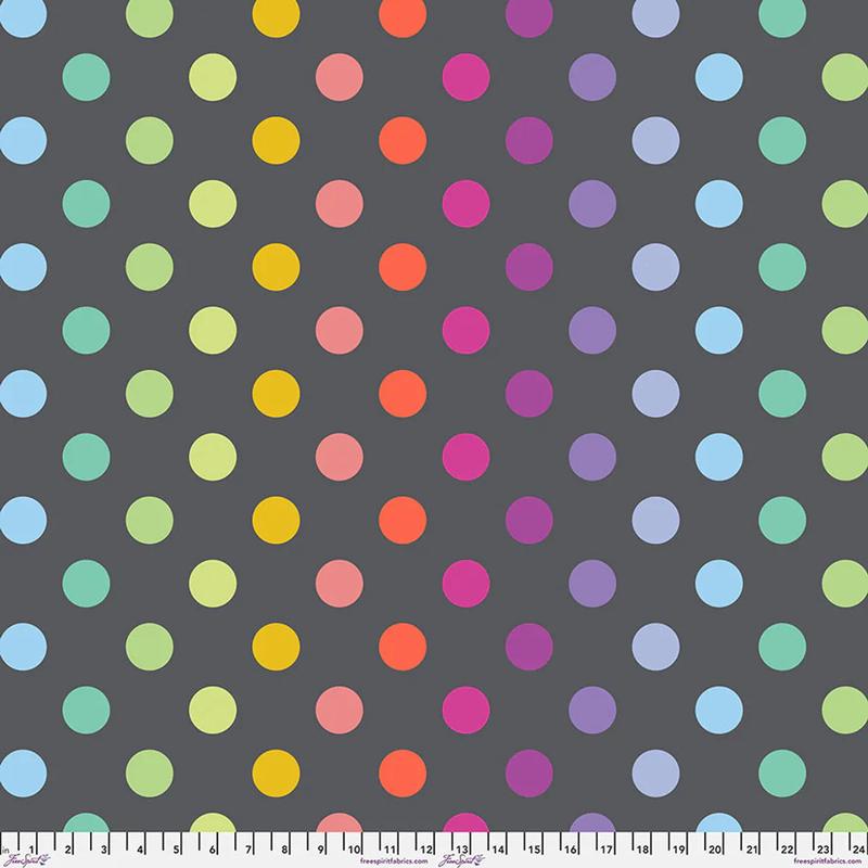 Graywork & True Colors Minky Disco Poms Shadow Free Spirit Polyester Fabric FS-MKTP011.SHADOW