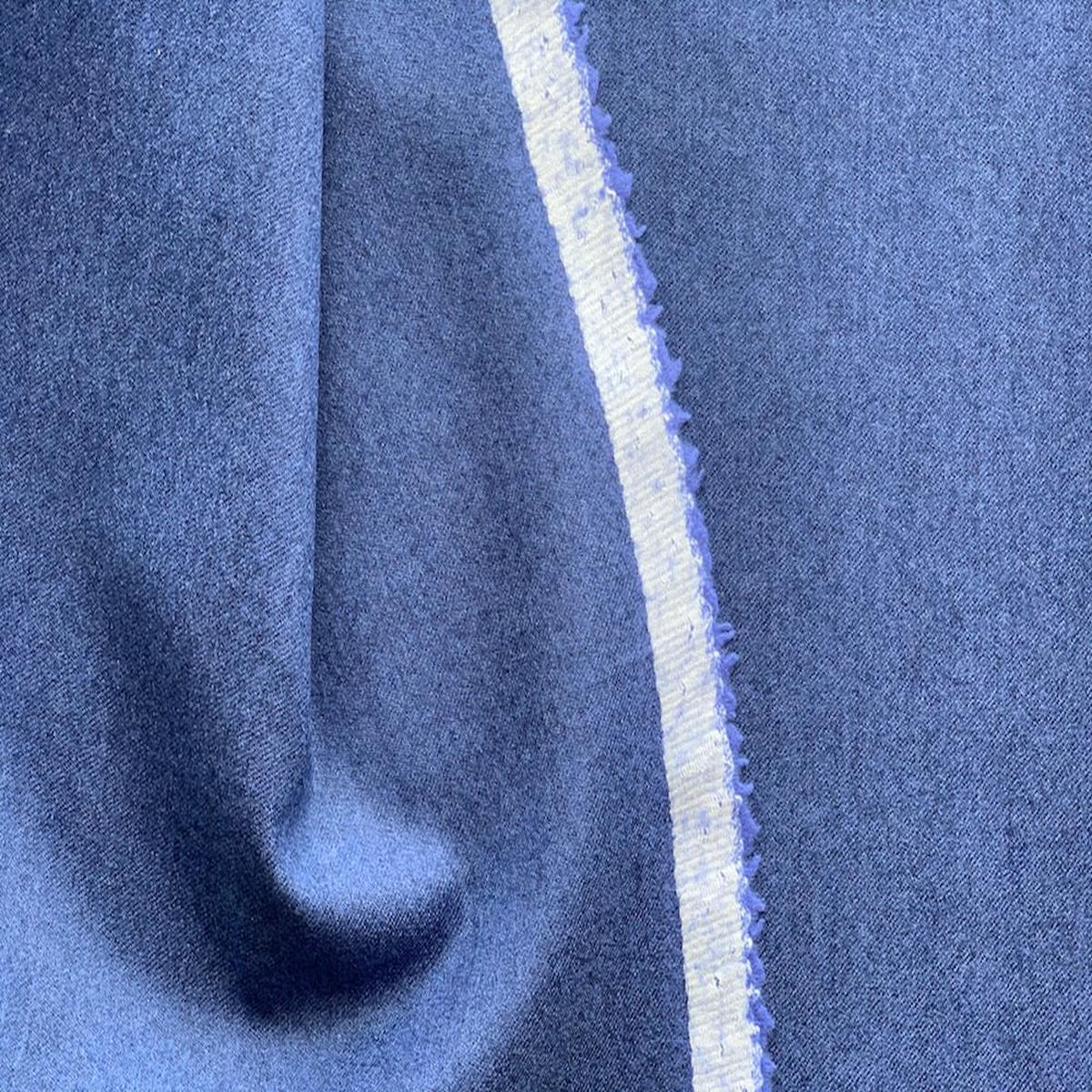 Heathered Blueberry Wool Flannel (Made in Italy)