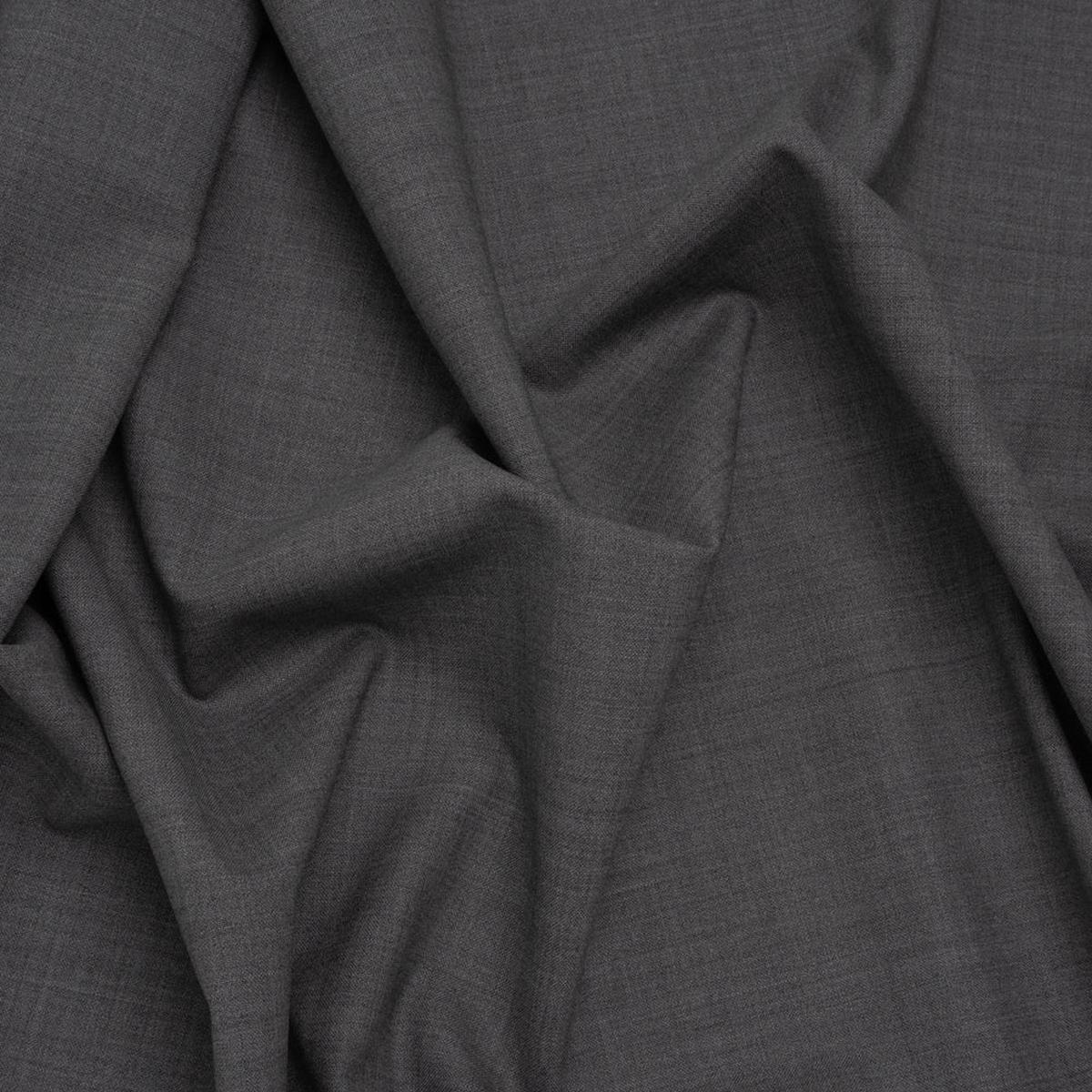Italian Light Gray Wool-Spandex Suiting