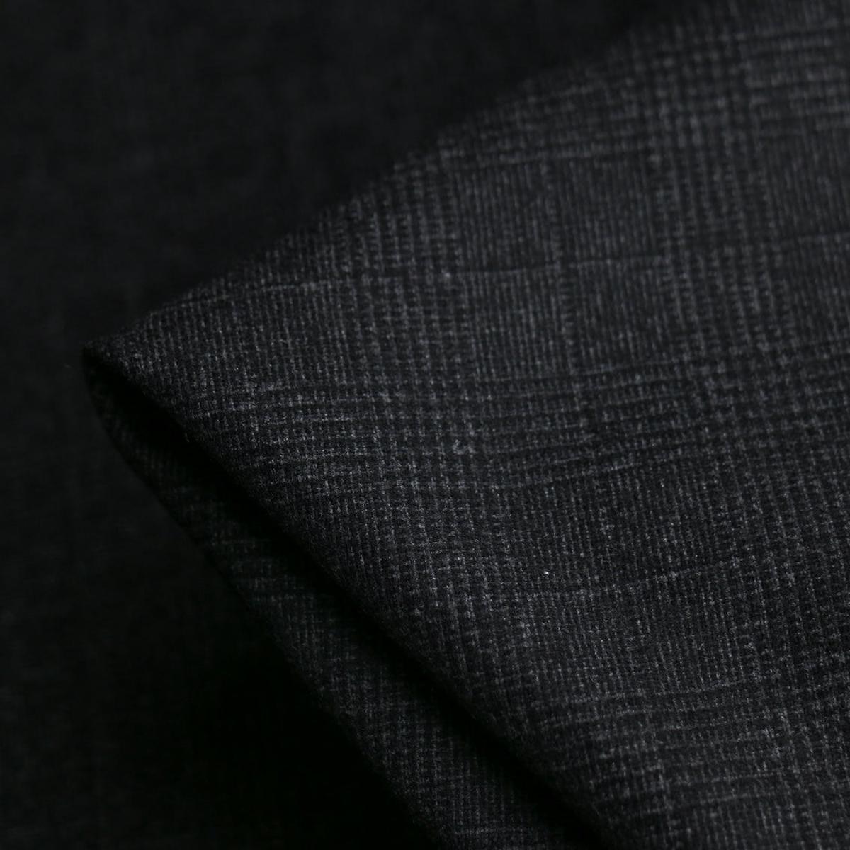 Principe Charcoal Flannel Wool Check