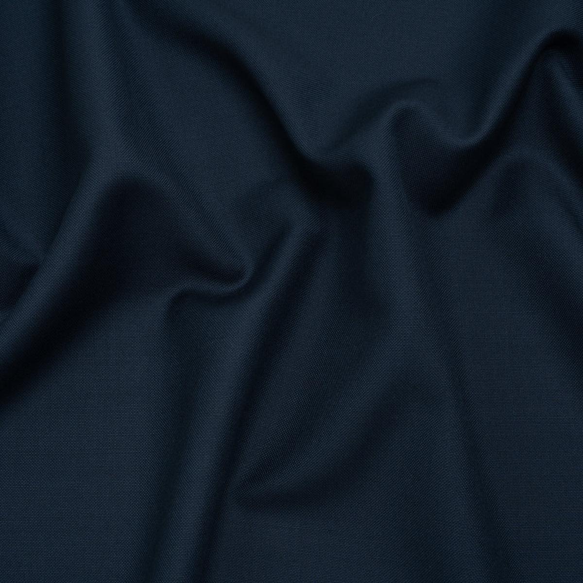 Wool Basketweave Suiting by Alexander McQueen - Navy Blue - Designer Deadstock