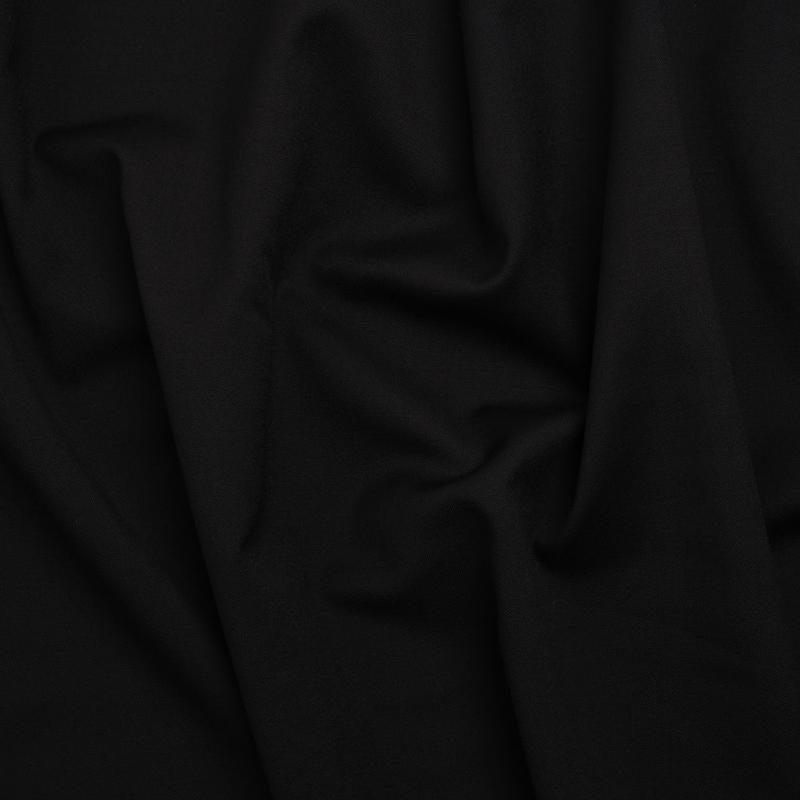Wool Twill Suiting - Black - Deadstock
