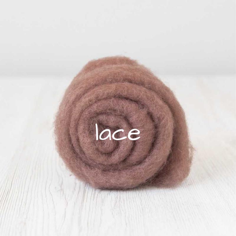 Carded Batting New Zealand Wool DHG 'Maori' Batt - Lace