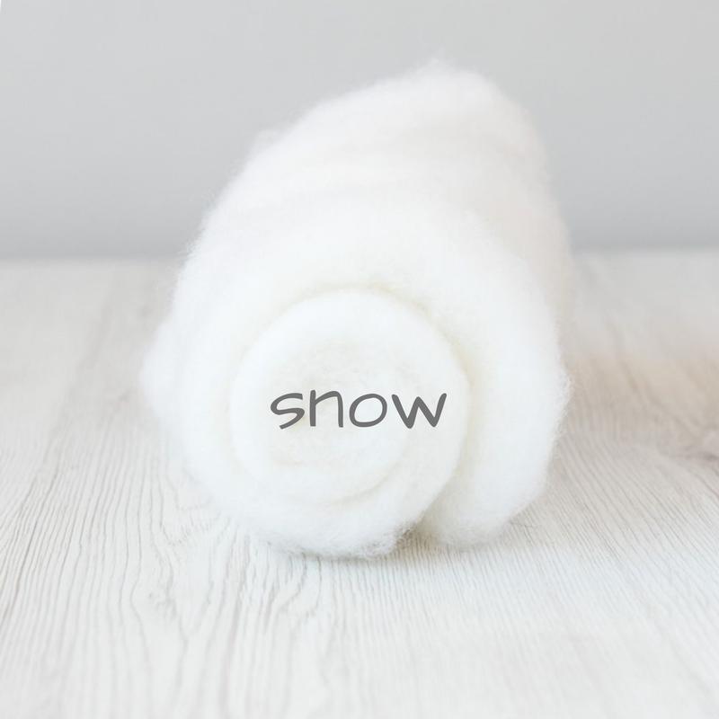 Carded Batting New Zealand Wool DHG 'Maori' Batt - Snow