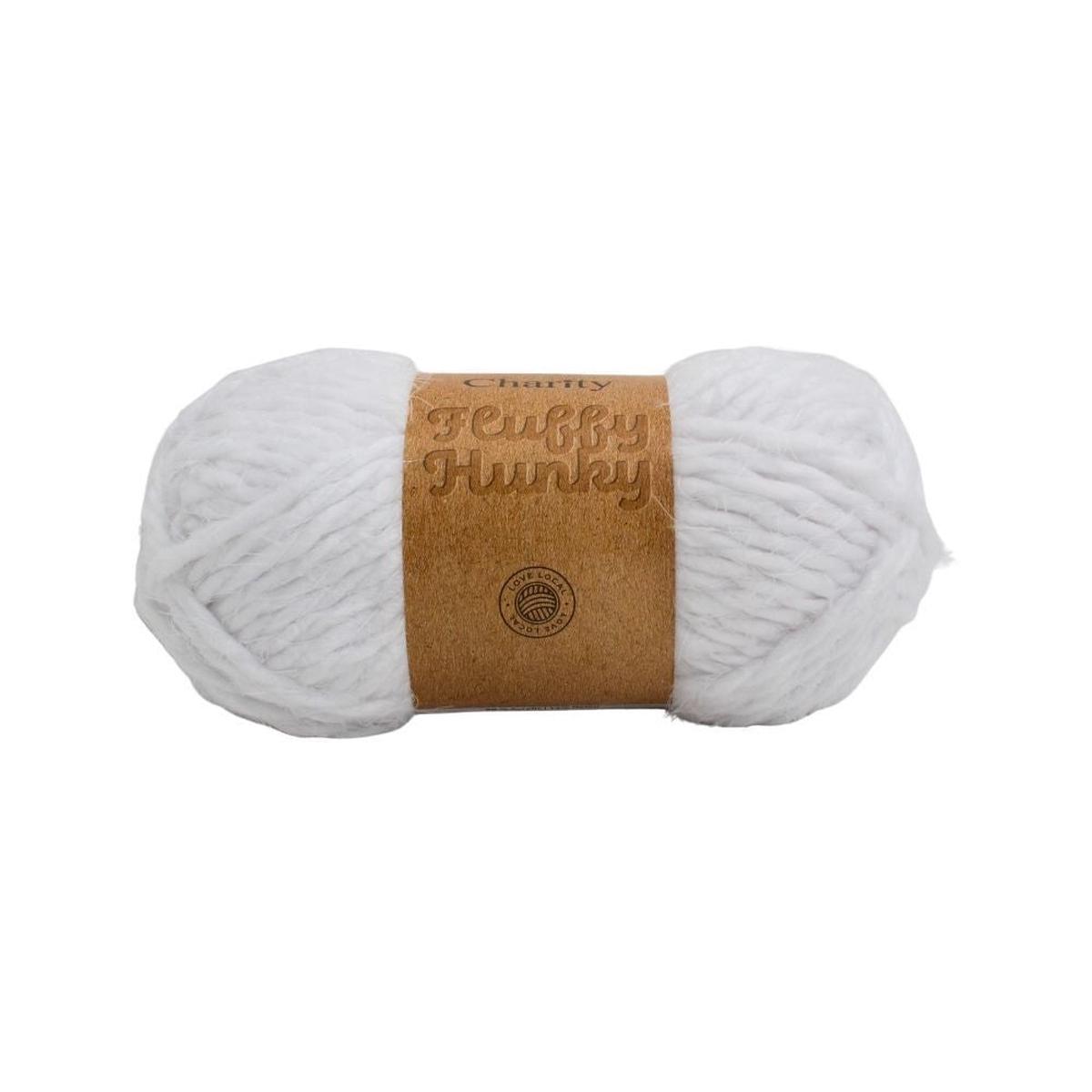 CHARITY FLUFFY HUNKY 150G WHITE A EACH