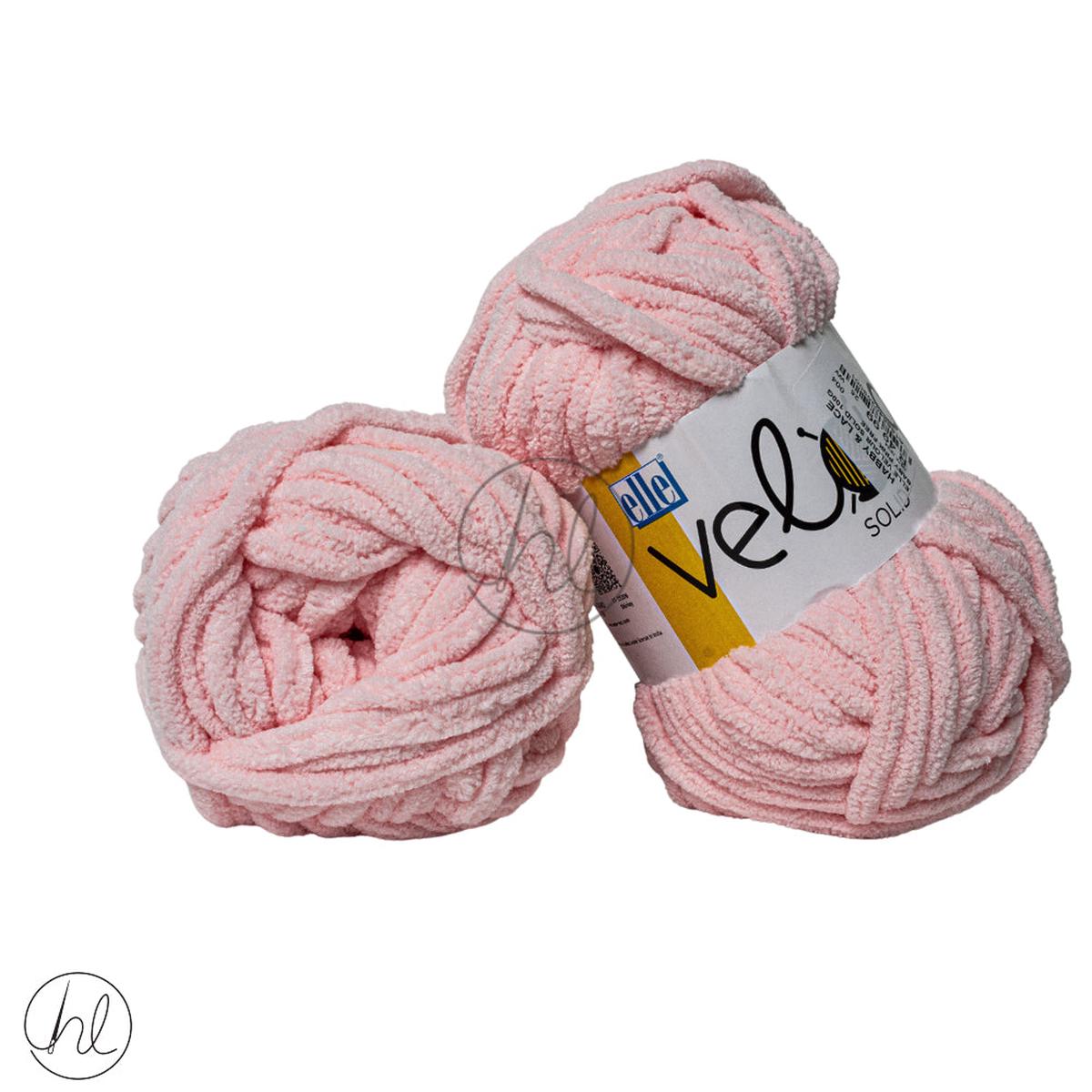 Elle Velour Solid 100G Baby Pink