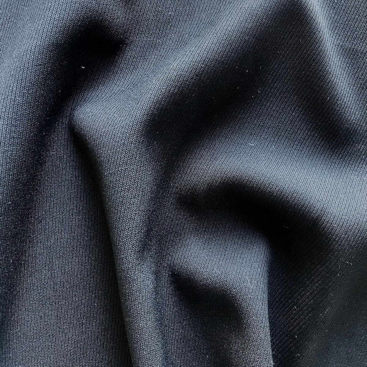 Jet Black Stretch VirginWoolCavalry Twill (Made in Italy)