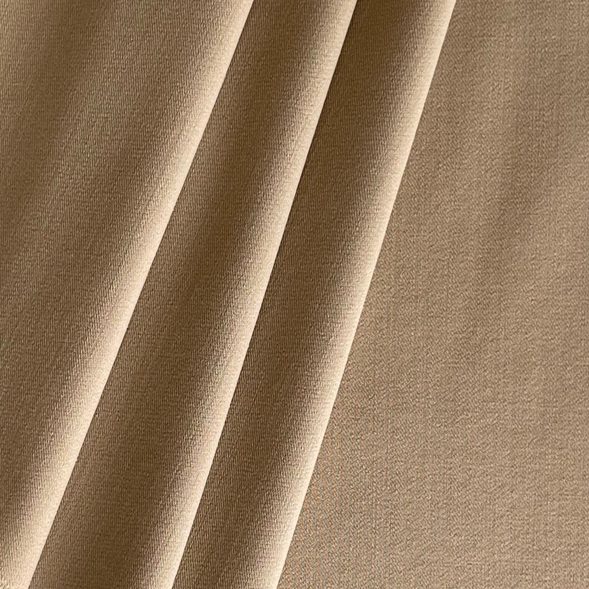 Lighter Weight Desert Sand Tan Stretch Wool Twill