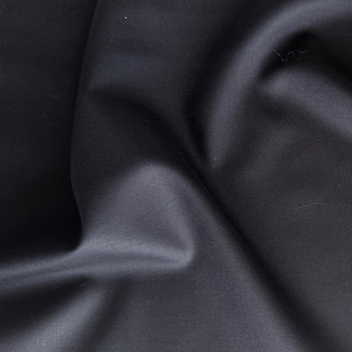 Lighter-Weight Midnight Navy Storm Fine Wool Twill (Made in Japan)